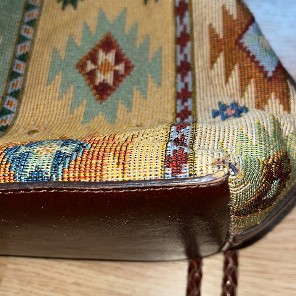 Texas Leather Manufacturing Aztec Pattern Purse - image 6